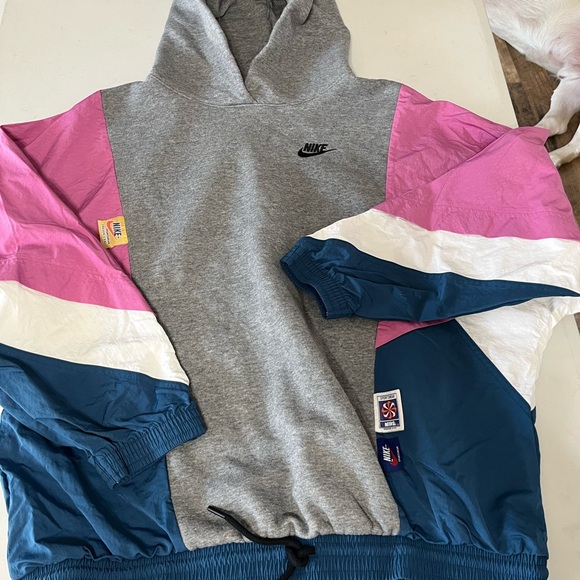 Nike Tops - Nike Sportswear Icon Clash Multicolor Hoodie Pullover Windbreaker Womens Size Sm